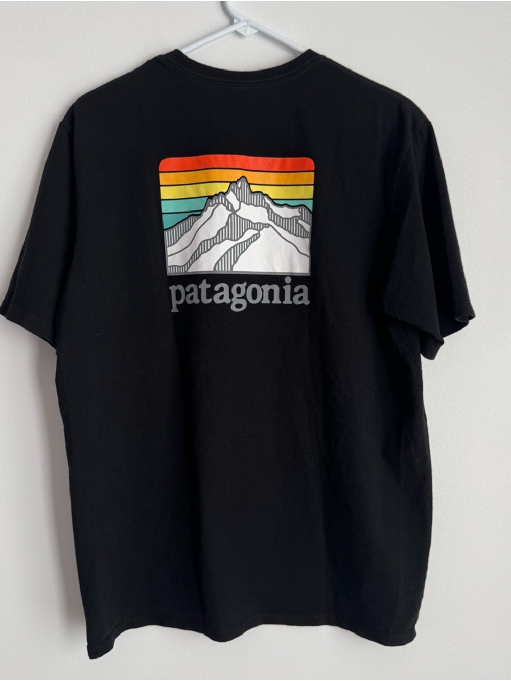 Patagonia Men's Black Logo Graphic Tee